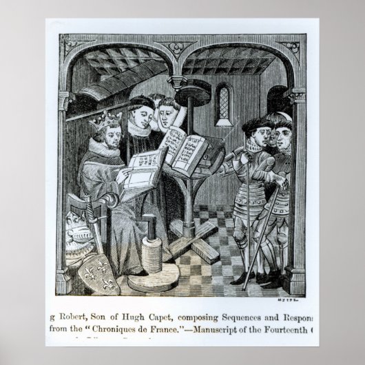 Koning Robert II zoon van Hugh Capet Poster (Voorkant)
