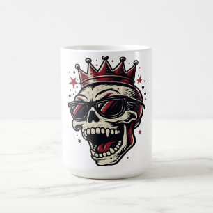Koning Rockstar Schedel met Zonnebril Koffiemok