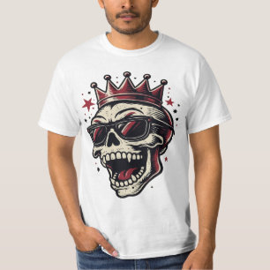Koning Rockstar Schedel met Zonnebril T-shirt