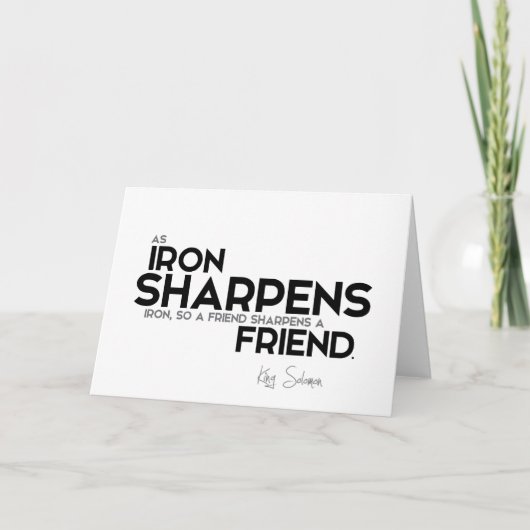 Koning Salomo: Een vriend scherpt een vriend Kaart (Voorkant)