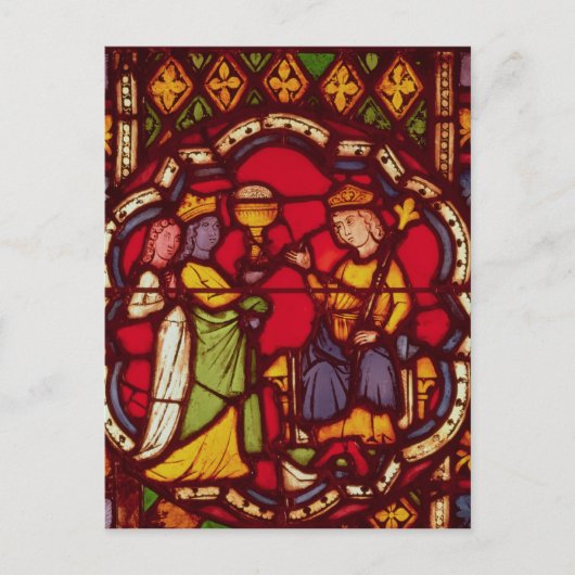 Koning Salomo en de Koningin van Sheba, ca.1270 Briefkaart (Voorkant)