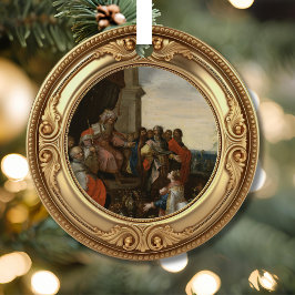 Koning Salomo Koningin van Sheba Bijbelse Boom van Metalen Ornament