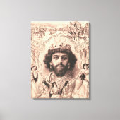 Koning Salomo omringd door dansende meisjes Canvas Afdruk (Voorkant)