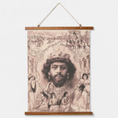 Koning Salomo omringd door dansende meisjes Hangend Wandkleed (Voorkant)