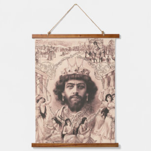 Koning Salomo omringd door dansende meisjes Hangend Wandkleed