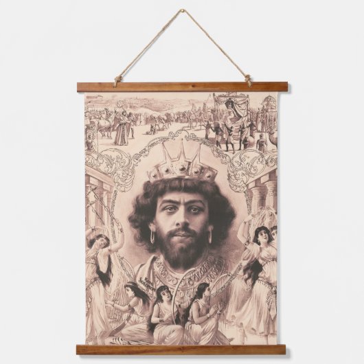 Koning Salomo omringd door dansende meisjes Hangend Wandkleed (Voorkant)