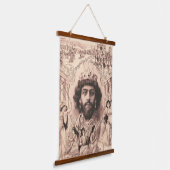 Koning Salomo omringd door dansende meisjes Hangend Wandkleed (Gebogen)