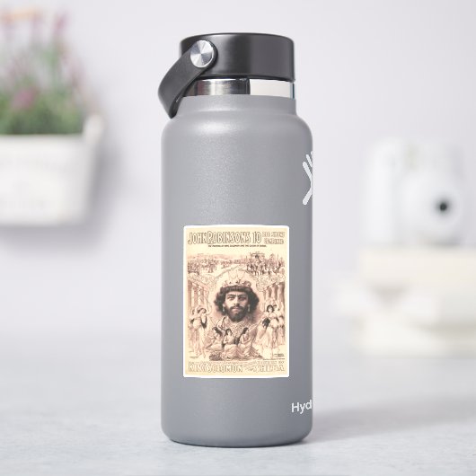 Koning Salomo omringd door dansende meisjes Sticker (HydroFlask)
