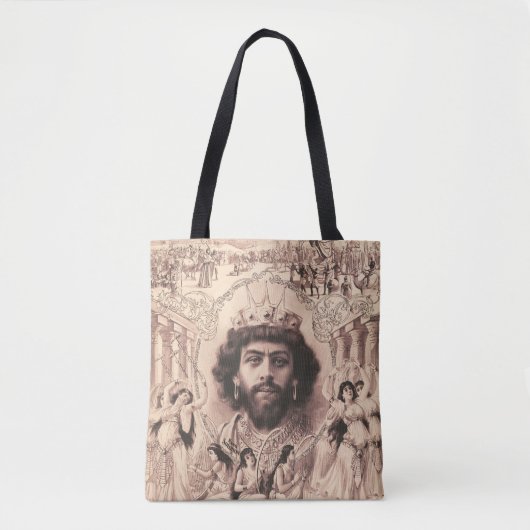 Koning Salomo omringd door dansende meisjes Tote Bag (Voorkant)