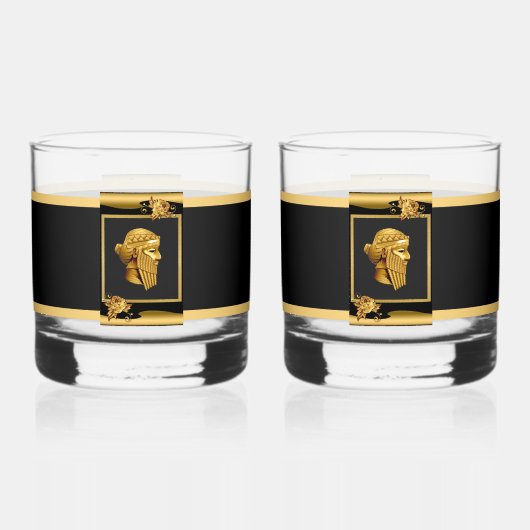 Koning Sargon Drinkware Set Whisky Glas (Achterkant)