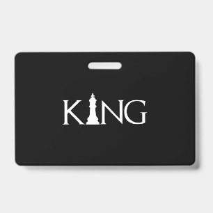 Koning Schaakstuk Halloween Kostuum Schaakliefhebb Badge