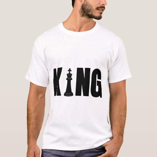 Koning Schaken T-Shirt voor Mannen (Voorkant)