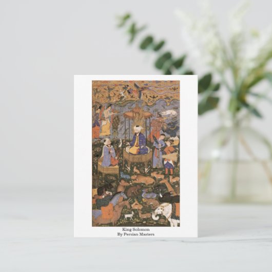 koning Solomon door Perzische meesters Briefkaart (Staand voorkant)