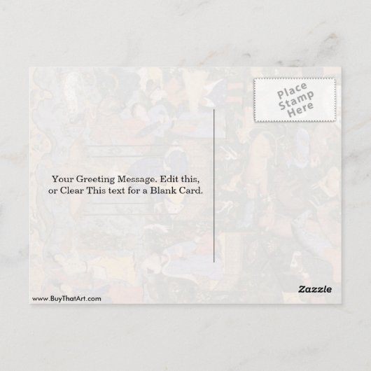 koning Solomon door Perzische meesters Briefkaart (Achterkant)