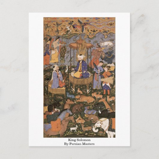 koning Solomon door Perzische meesters Briefkaart (Voorkant)
