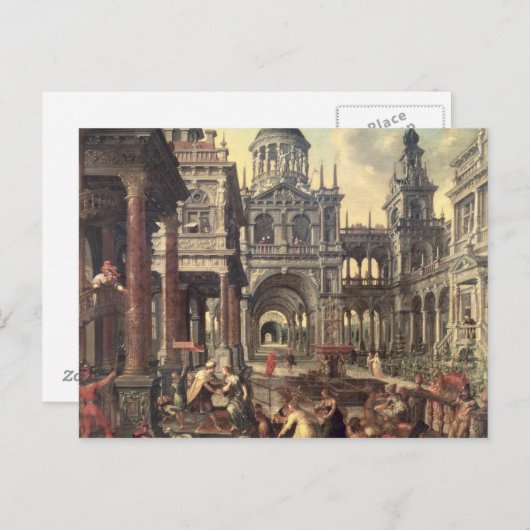 Koning Solomon en de koningin van Sheba Briefkaart (Voorkant / Achterkant)