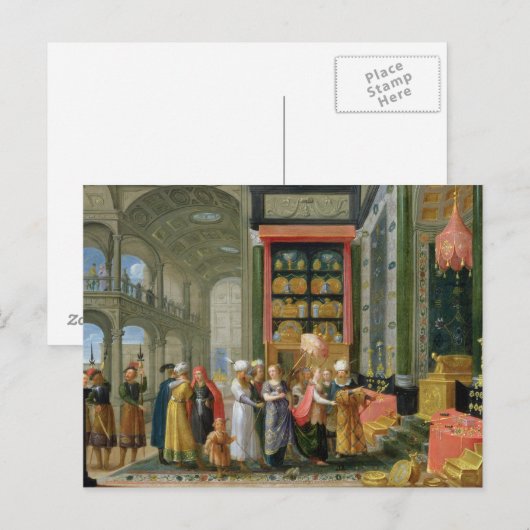 Koning Solomon en de koningin van Sheba Briefkaart (Voorkant / Achterkant)