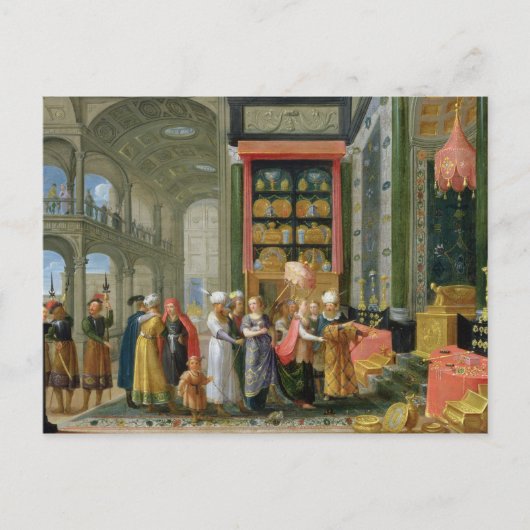 Koning Solomon en de koningin van Sheba Briefkaart (Voorkant)