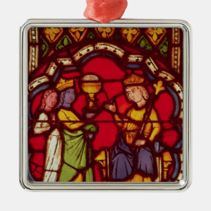 Koning Solomon en de koningin van Sheba, c.1270 Metalen Ornament