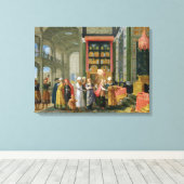 Koning Solomon en de koningin van Sheba Canvas Afdruk (Insitu (Houten vloer))