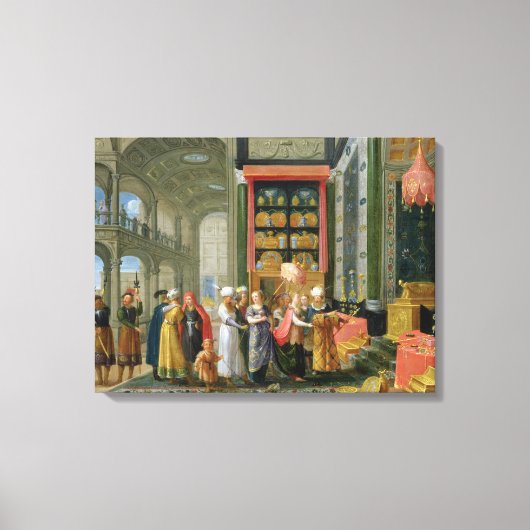 Koning Solomon en de koningin van Sheba Canvas Afdruk (Voorkant)