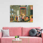 Koning Solomon en de koningin van Sheba Canvas Afdruk (Insitu (Woonkamer))