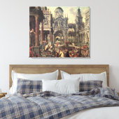 Koning Solomon en de koningin van Sheba Canvas Afdruk (Insitu (Slaapkamer))