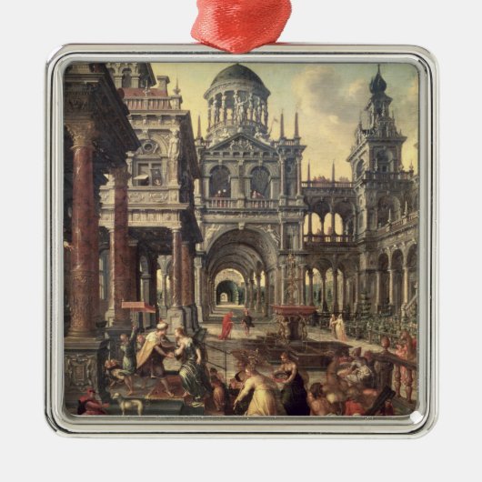 Koning Solomon en de koningin van Sheba Metalen Ornament (Voorkant)