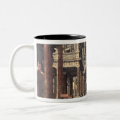 Koning Solomon en de koningin van Sheba Tweekleurige Koffiemok (Links)