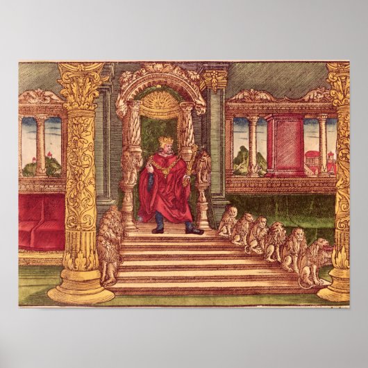 Koning Solomon op zijn troon, 1e editie Poster (Voorkant)