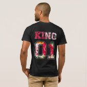 Koning tekst graffiti stijl lettertype t-shirt (Achterkant volledig)