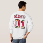 Koning tekst graffiti stijl lettertype t-shirt (Achterkant volledig)