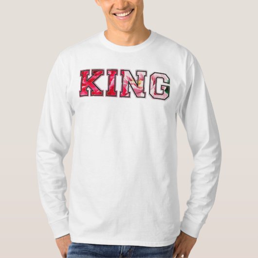 Koning tekst graffiti stijl lettertype t-shirt (Voorkant)