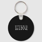 Koning Tekst Sleutelhanger Koord Metalen Cirkel (Voorkant)