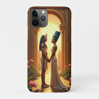 Koning Toetanchamon en koningin Nefertiti staand Case-Mate iPhone Case