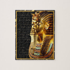 Koning Toetanchamon met Hiërogliefen Goud en Zwart Legpuzzel