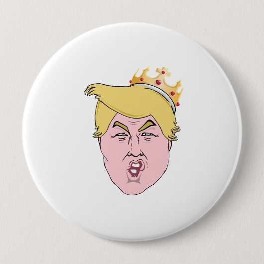 Koning Trump Ronde Button 4,0 Cm (Voorkant)