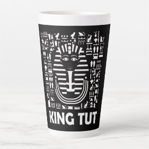 Koning tut farao Egyptische Hiëroglief Alfabet Latte Mok