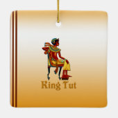 Koning Tut op zijn troon Keramisch Ornament (Achterkant)
