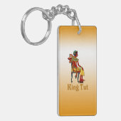 Koning Tut op zijn troon Sleutelhanger (Voorkant Links)