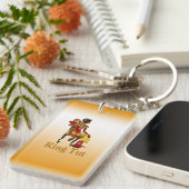 Koning Tut op zijn troon Sleutelhanger (Voorkant Rechts)