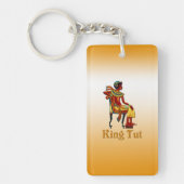 Koning Tut op zijn troon Sleutelhanger (Voorkant)