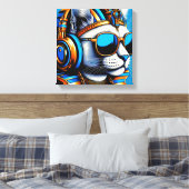 KONING TUT PERSIAANSE KAT KOEL 2 CANVAS AFDRUK (Insitu (Slaapkamer))