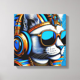 KONING TUT PERSIAANSE KAT KOEL 2 CANVAS AFDRUK