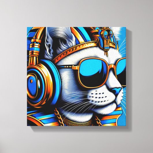 KONING TUT PERSIAANSE KAT KOEL 2 CANVAS AFDRUK (Voorkant)