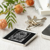 Koning Tut Silver Egyptisch Sleutelhanger (Zijkant)