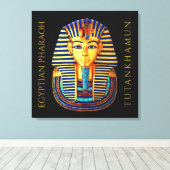 koning Tutankhamun - oude Egyptische farao Canvas Afdruk (Insitu (Houten vloer))