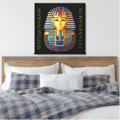 koning Tutankhamun - oude Egyptische farao Canvas Afdruk (Insitu (Slaapkamer))