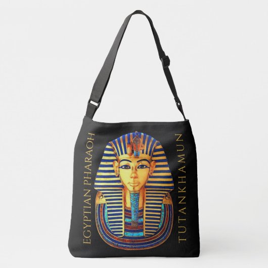 koning Tutankhamun - oude Egyptische farao Crossbody Tas (Achterkant)