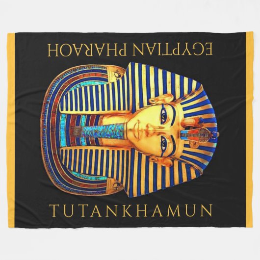 koning Tutankhamun - oude Egyptische farao Fleece Deken (Voorkant (Horizontaal))